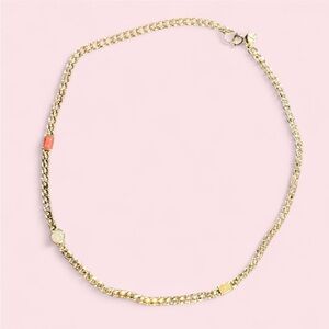 NWOT Gorjana Elegant Gold Chain Necklace with Multicolor Accents